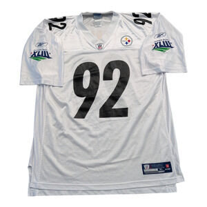 Y2K Reebok James Harrison Pittsburgh Steelers Superbowl XLIII NFL Jersey